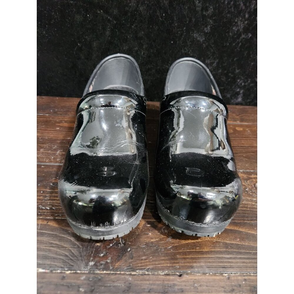 EUC Skechers Work Black Patent Slip-Resistant Patent Clogs EH Rated/Sz. 10 - Picture 5 of 9